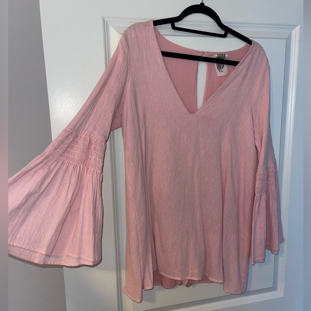 Free People pink romper dress skort size small